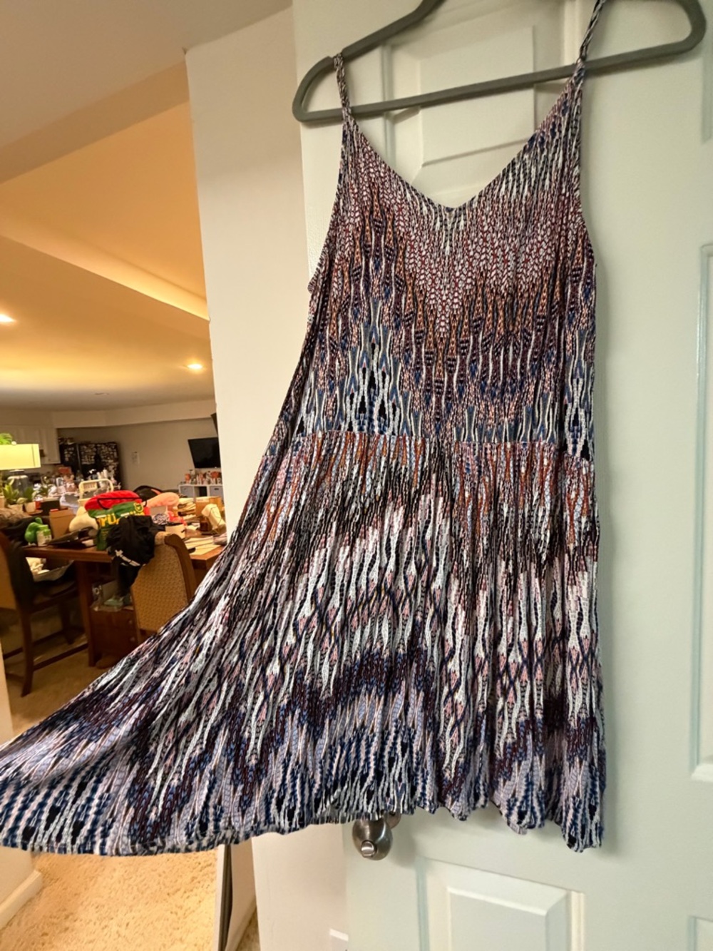 Boho V-Neck Mini Dress - Picture 6 of 8